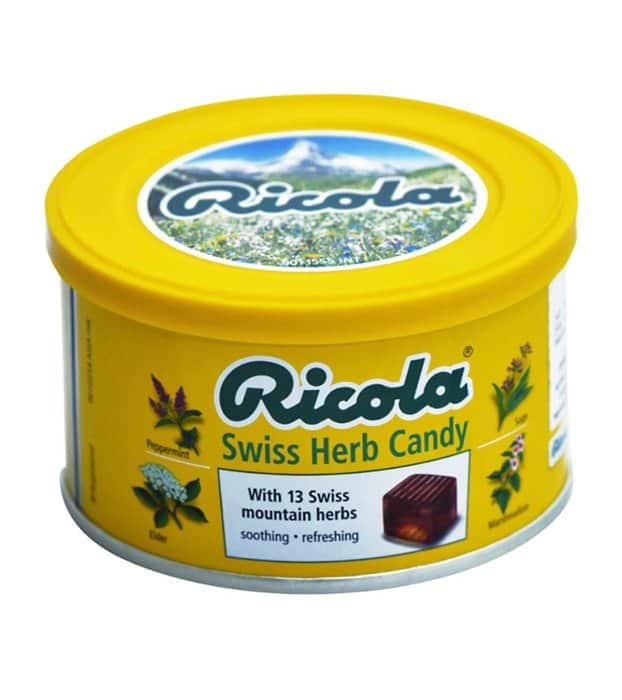 סוכריות ריקולה בפחית Ricola מכיל 100 גרם
