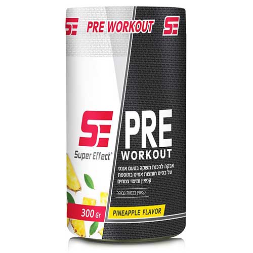 סופר אפקט - קדם אימון בטעם אננס - 300 גרם 60 מנות