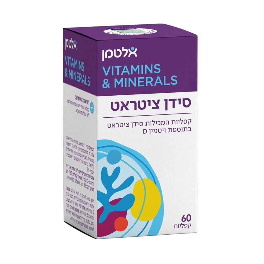 סידן ציטראט 250 - 60 קפליות - אלטמן