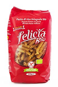 פסטה מאורז מלא אורגנית ללא גלוטן פוזילי פליסיה 250 גרם נטורפוד