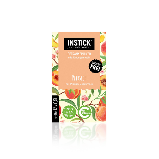 אבקה להכנה משקה בטעם אפרסק ללא תוספת סוכר - אינסטיק - 30 גרם