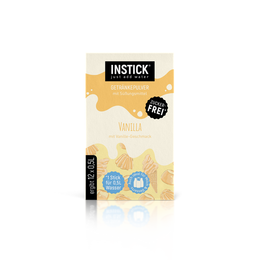אבקה להכנה משקה בטעם וניל ללא תוספת סוכר - אינסטיק - 30 גרם