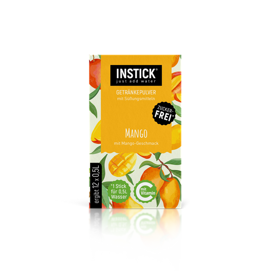 אבקה להכנה משקה בטעם מנגו ללא תוספת סוכר - אינסטיק - 30 גרם