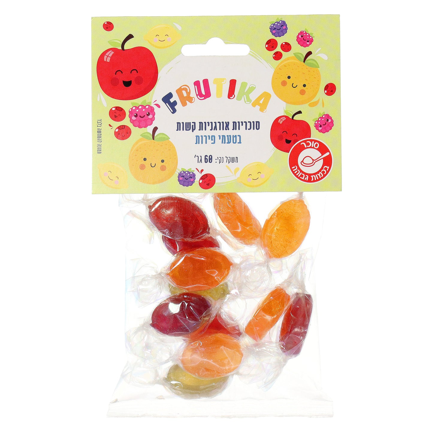 פרוטיקה - סוכריות אורגניות קשות בטעמי פירות - 60 גרם