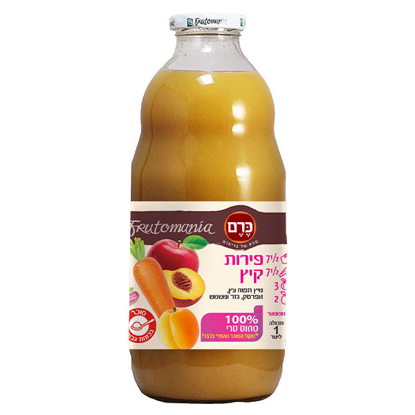כרם - מיץ פירות קיץ - תפוח אפרסק משמש גזר - 1 ליטר – מקס פארם