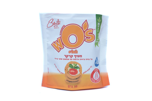 ברט  וואווס - חטיף קרקר חלבון בטעם עדשים שומשום שחור וצ'ילי - 50 גרם