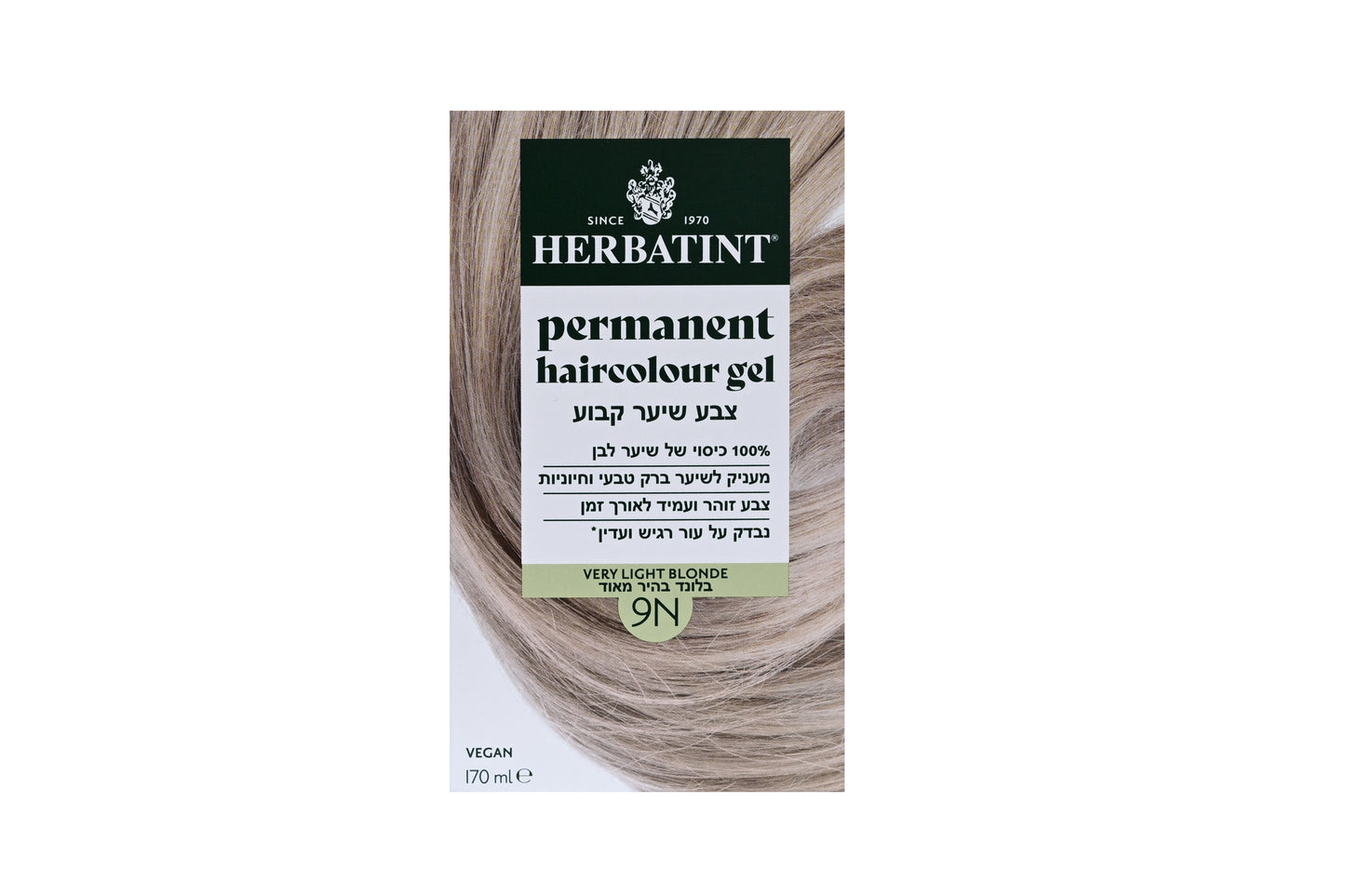 צבע טבעי לשיער - גוון בלונד 9N - הרבטינט