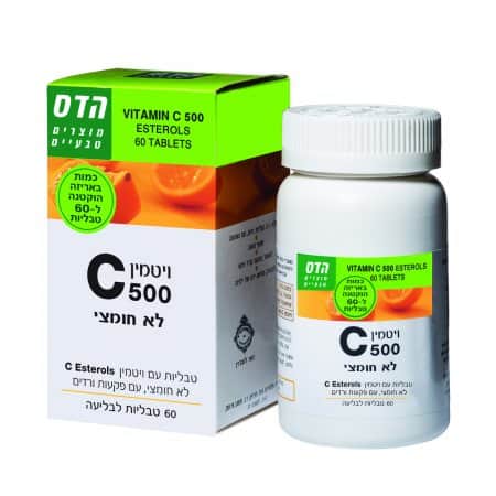מבצע לזמן מוגבל - ויטמין C500 לא חומצי - 60 טבליות - טבע סטוק
