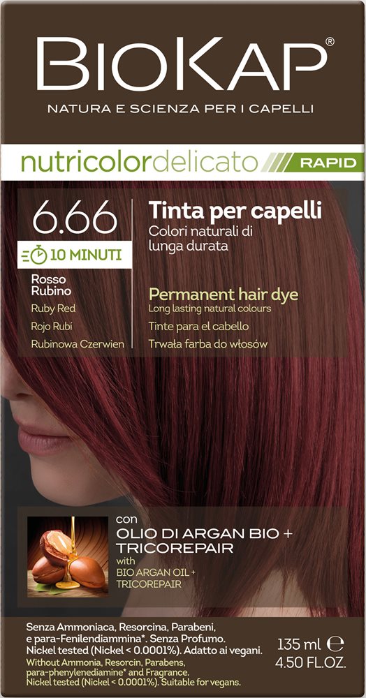 ביו קאפ - צבע שיער טבעי - אדום אודם 6.66