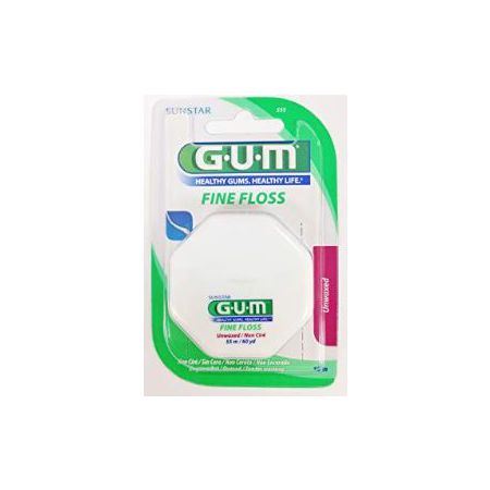 חוט דנטלי ללא שעווה (55 מטר) G. U. M FINE FLOSS 555