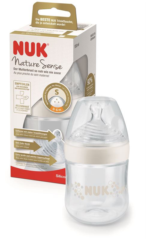 בקבוק לתינוק נוק NUK Natural sense S 150 ml