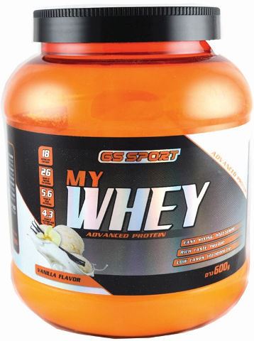 G.S חלבון MY.Whey בטעם וניל - 600 גרם כשר - גי' אס ספורט Gs Sport