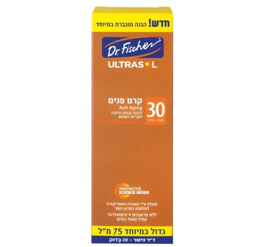 אולטרסול קרם פנים SPF30 ד"ר פישר 75 מ"ל