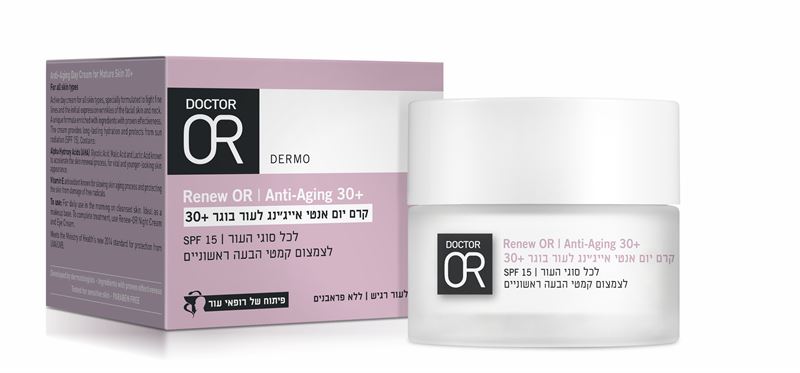 רניו עור קרם יום 30+ אנטי אייג'נג spf15 - 50 מ"ל - ד"ר