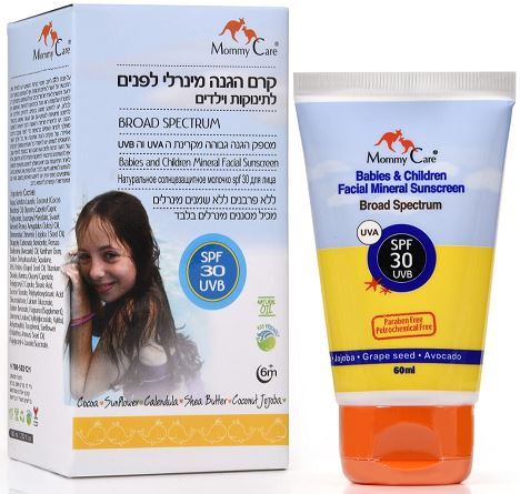 קרם הגנה מינרלי לפנים לתינוקות וילדים SPF-30 מאמי קר