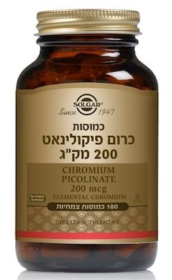 כרום פיקולינאט 200 מק"ג 180 כמוסות - סולגאר