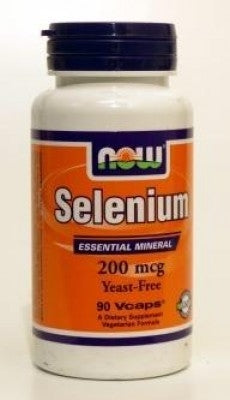 סלניום 200 מק"ג נטול שמרים 90 כמוסות Selenium 200 mcg yeast free NOW