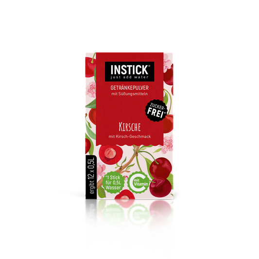 אבקה להכנה משקה בטעם דובדבנים ללא תוספת סוכר - אינסטיק - 30 גרם