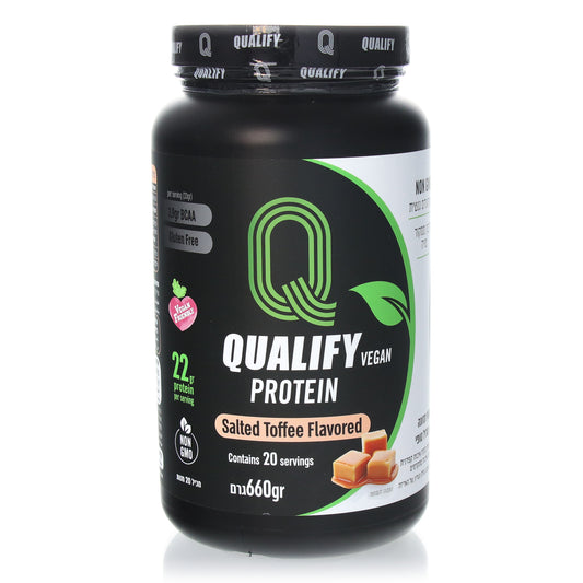 אבקת חלבון טבעונית בטעם טופי מלוח - 660 גרם